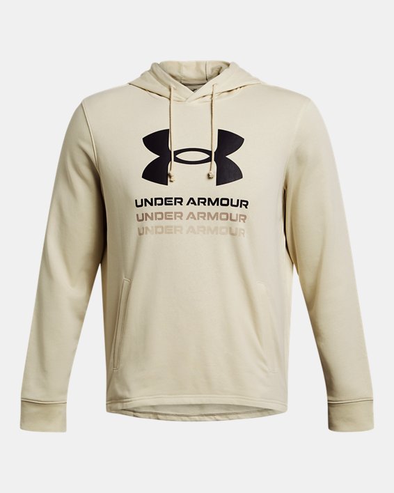 Men's UA Rival Terry Graphic Hoodie in Brown image number 2